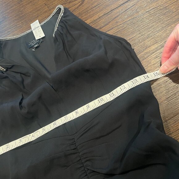 NWT J.Crew Collection Sz 2 Black Full-Length Embellished Ruched Dress CD510 - Picture 10 of 15